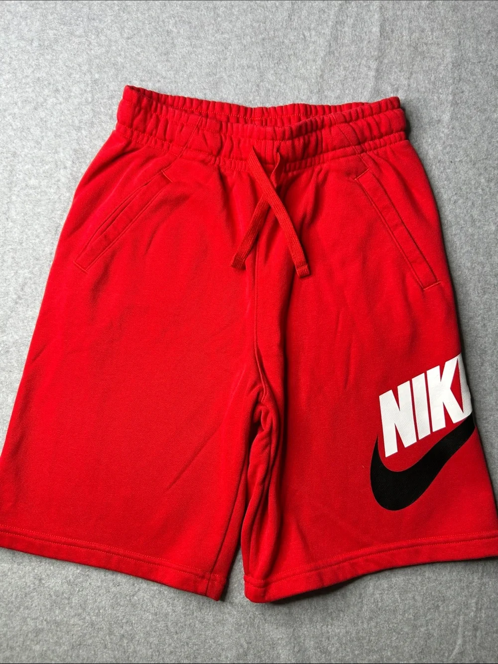 Nike Red and Black Logo Sports Shorts